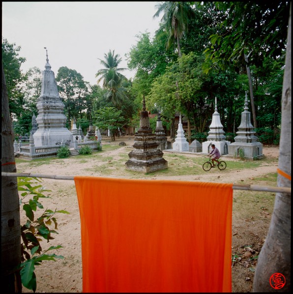Bicyclist in Cambodia