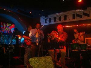 Steve Cannon and a talented group of jazz musicians at CheckInn99